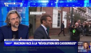 Pour Aymeric Caron, député REV-LFI, "[Emmanuel Macron] est devenu insupportable aux  yeux des gens"