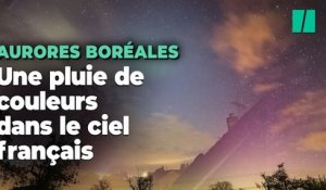 Images spectaculaires des aurores boréales dans le ciel français