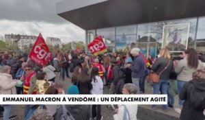 Emmanuel Macron à Vendôme : un déplacement agité