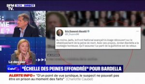 Vosges: "La question de l'échelle des peines n'est pas en jeu" estime Charlotte Caubel, en réponse aux propos de Jordan Bardella sur la peine de mort