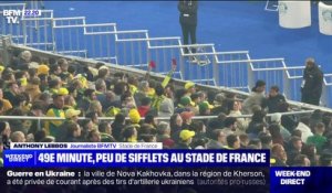 Finale de la Coupe de France: des cartons rouges bandits et quelques sifflets entendus dans le Stade de France, à la 49e minute du match