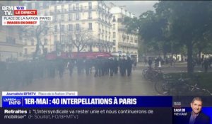 Manifestation du 1er-Mai: des éléments radicaux perturbent toujours la manifestation parisienne
