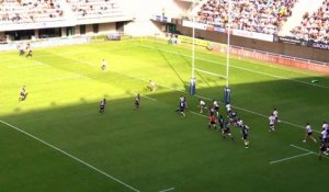TOP 14 - Essai de Bastien CHALUREAU (MHR) - Montpellier Hérault Rugby - CA Brive - Saison 2022-2023