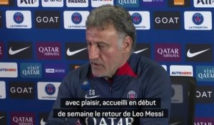PSG - Galtier : "On a accueilli avec plaisir le retour de Messi"