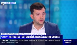 Pour Jean-Philippe Tanguy (RN), Emmanuel Macron "essaye de faire diversion" pour "passer sur le traumatisme des retraites"