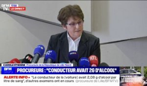 Mort de trois policiers: "Le conducteur a déjà été condamné pour des faits de droit commun mais pas pour des délits routiers" explique la procureure de la République de Lille