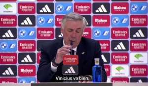 Carlo Ancelotti sur l'annulation du carton rouge de Vinicius : "C'était la bonne décision"