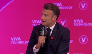 Emmanuel Macron sur  l'IA: “On est leader en Europe continentale"