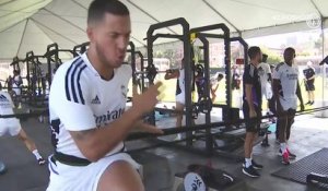 Benzema et le Real à l'entraînement à L.A.