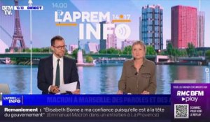 Emmanuel Macron interpellé à Marseille par une mère au sujet de son fils au chômage: "Sur le Vieux-Port, je suis sûr qu'il y a 10 offres d'emploi pour lui"