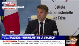 Mineurs arrêtés lors des émeutes: Emmanuel Macron appelle "tous les parents à la responsabilité"