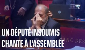 Le député LFI Ugo Bernalicis chante une chanson en soutien à la grève des greffiers face à Éric Dupond-Moretti