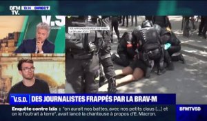 Journalistes agressés par la Brav-M: "On est trois journalistes à avoir fini au sol", raconte Clément Lanot