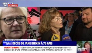"Une douceur dans un monde de brutes, c'est ça Jane": l'hommage de Josiane Balasko à Jane Birkin, morte à 76 ans