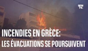 En Grèce, les évacuations des habitants et des touristes se poursuivent à cause des incendies