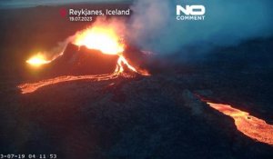 No Comment : en Islande les parois d'un volcan s'effondrent sous le poids de la lave