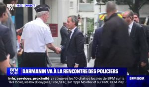 Police: Gérald Darmanin arrive au commissariat du XIXe arrondissement de Paris