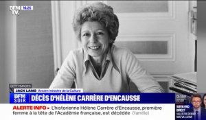 "C'était une grande dame des Lettres et des Arts": Jack Lang, rend hommage à l'historienne Hélène Carrère d'Encausse
