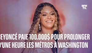 La star américaine Beyoncé débourse 100.000$ pour prolonger d'1h les métros après son concert à Washington