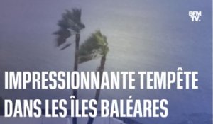 Chaises qui volent, arbres qui tombent: les images de l'impressionnante tempête qui secoue les Baléares