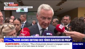 Bruno Le Maire sur l'inflation: "Nous allons continuer à faire pression sur les industriels et sur les distributeurs"