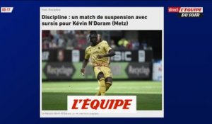 Un match de suspension avec sursis pour Kévin N'Doram (Metz) - Foot - L1 - Discipline