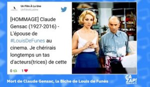 Les hommages à l'actrice Claude Gensac, l'épouse de Louis de Funès à l'écran
