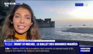 Grandes marées: le Mont-Saint-Michel va presque redevenir une île