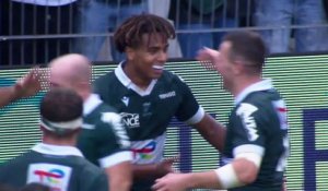 TOP 14 - Essai de Théo ATTISSOGBE (SP) - Section Paloise - LOU Rugby - Saison 2023-2024