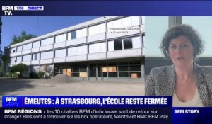 École incendiée pendant les émeutes à Strasbourg: "Nous avons bon espoir que les travaux soient terminés aux vacances de la Toussaint", affirme la maire (EELV) de la ville, Jeanne Barseghian