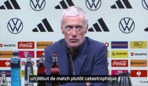 Bleus - Didier Deschamps : "Un début de match catastrophique"