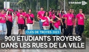 Une pluie d'étudiants sur la ville à l'occasion des Clés de Troyes 2023