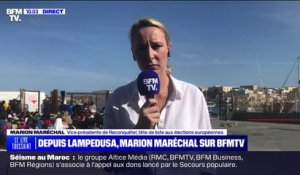 Immigration: depuis Lampedusa, Marion Maréchal estime que le gouvernement italien est "abandonné" par l'UE