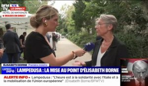 Migrants à Lampedusa: "L'heure est à la solidarité avec l'Italie et à la mobilisation de l'Union européenne", affirme Élisabeth Borne