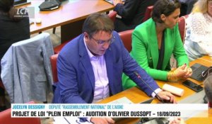Audition à l'Assemblée nationale - Projet de loi sur le plein emploi : audition d'Olivier Dussopt