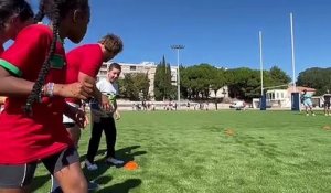 Rugby. Les minots s'entraînent avec les joueur de Namibie