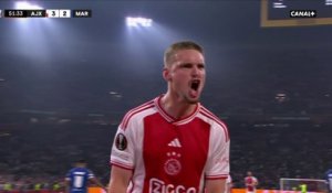 Le but de Kenneth Taylor lors d'Ajax / OM - Ligue Europa 2023-24 (J1)