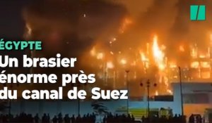 En Égypte, les images impressionnantes de l’incendie près du canal de Suez