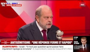 Éric Dupond-Moretti: "L'antisémitisme, ce n'est pas une opinion, c'est une infraction"