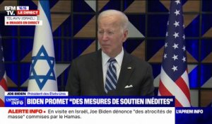 Joe Biden: "Le Hamas ne représente pas le peuple palestinien. Il utilise des innocents à Gaza comme des boucliers humains"