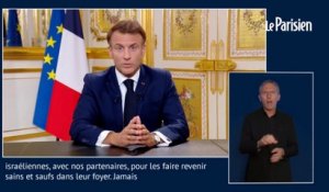 Attaques du Hamas : Emmanuel Macron appelle les Français à « rester unis »