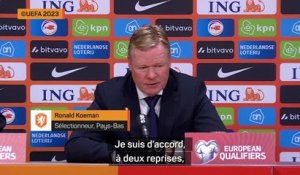 Pays-Bas - Koeman pas content de Simons sur le premier but de la France