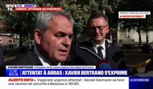 Attaque au couteau à Arras: "Lundi sera une journée d'hommage", indique Xavier Bertrand (président LR du conseil régional des Hauts-de-France)
