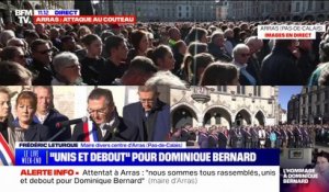 Attaque au couteau à Arras: "Nous sommes tous rassemblés, unis, debout pour Dominique Bernard", déclare le maire de la ville