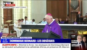 Obsèques de Dominique Bernard: "Nous sommes dépouillés devant l'odieux et l'inacceptable", déclare Mgr Olivier Leborgne, évêque d'Arras