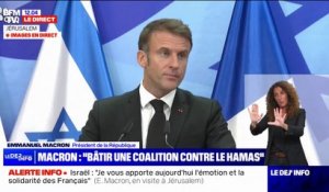 Emmanuel Macron: "Nous nous employons avec Israël et d'autres partenaires à obtenir la libération de tous les otages"