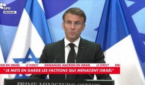 Emmanuel Macron : «La sécurité d’Israël ne peut être durable sans une relance décisive du processus politique avec les Palestiniens»