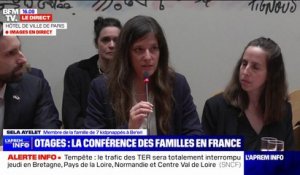 Familles d'otages israéliens à Paris: "Je n'ai plus de larmes dans mon corps", déclare Sela Ayelet, dont 7 membres de sa famille sont portés disparus
