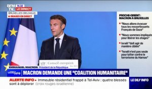 Offensive terrestre d'Israël: "Une trêve humanitaire permettrait d'organiser la protection des plus fragiles et de mieux cibler l'action utile contre les terroristes" affirme Emmanuel Macron