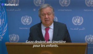 "Gaza devient un cimetière pour les enfants" (chef de l'ONU)